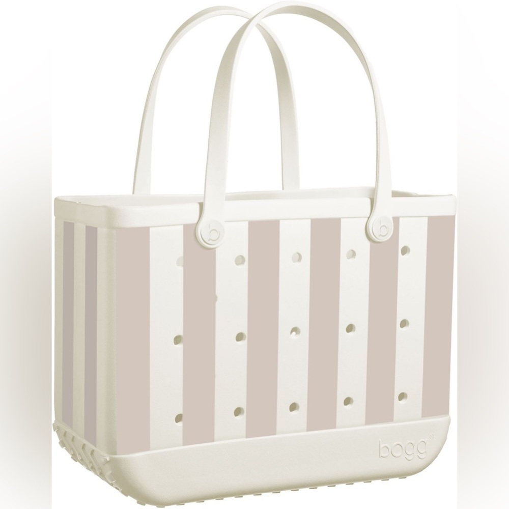Original Bogg Bag Large Beachside Stripe Tote Bag EUC